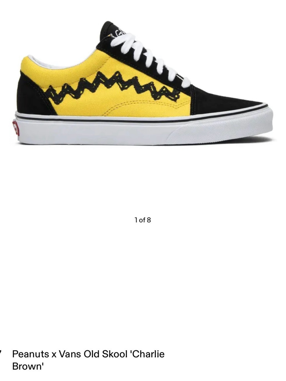 Vans Old Skool x Peanuts Charlie Brown Yellow & Black Sneakers
